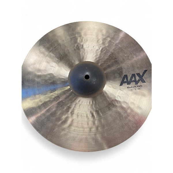 Used SABIAN 15in AAX MEDIUM HI-HAT PAIR Cymbal