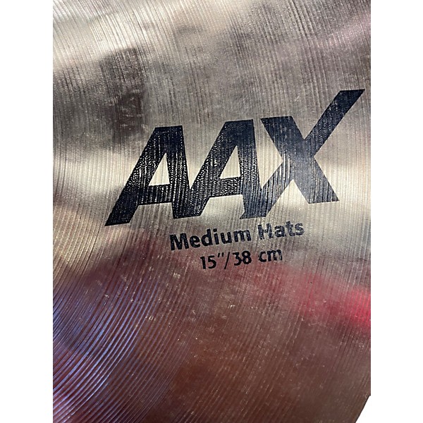 Used SABIAN 15in AAX MEDIUM HI-HAT PAIR Cymbal