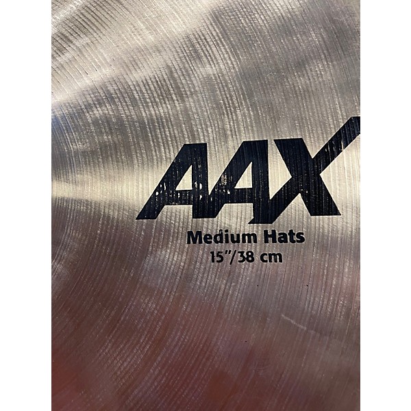 Used SABIAN 15in AAX MEDIUM HI-HAT PAIR Cymbal