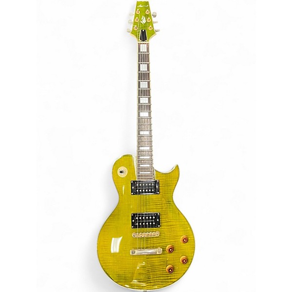 Used Aria Pro II PE-Series Olive Green Solid Body Electric Guitar