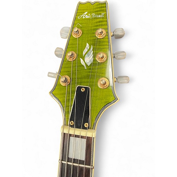 Used Aria Pro II PE-Series Olive Green Solid Body Electric Guitar