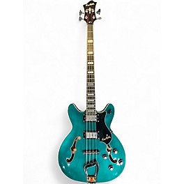 Used Hagstrom Viking Ocean Turquoise Electric Bass Guitar