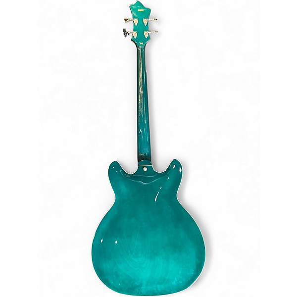 Used Hagstrom Viking Ocean Turquoise Electric Bass Guitar