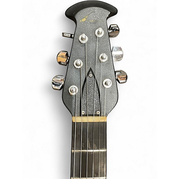 Vintage 1970s Ovation Eclipse 1235-5 Black Hollow Body Electric Guitar