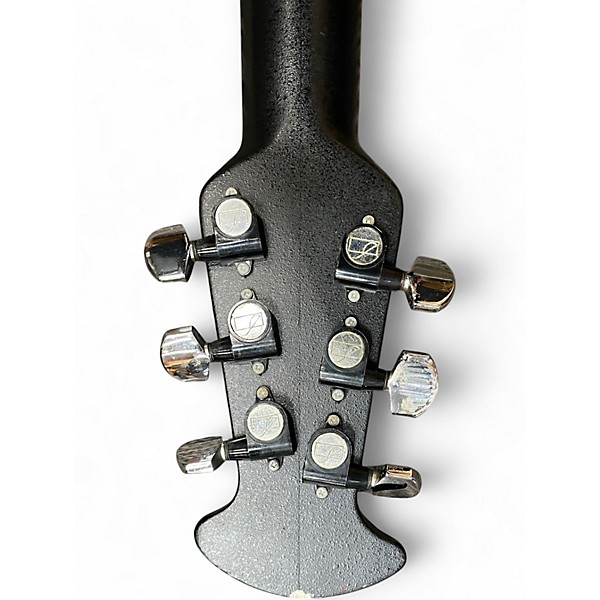 Vintage 1970s Ovation Eclipse 1235-5 Black Hollow Body Electric Guitar