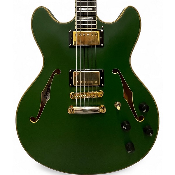 Used D'Angelico DLX DCSP Emerald Green Hollow Body Electric Guitar