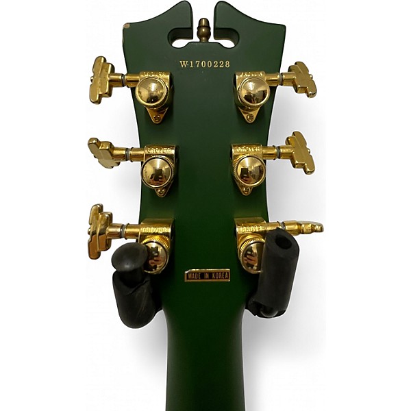 Used D'Angelico DLX DCSP Emerald Green Hollow Body Electric Guitar