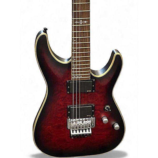 Used Schecter C1 PLATINUM FR Crimson Burst Solid Body Electric Guitar