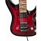 Used Schecter Guitar Research OMEN ELITE Crimson Red Burst Solid Body Electric Guitar