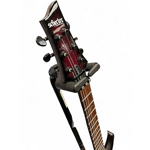 Used Schecter Guitar Research OMEN ELITE Crimson Red Burst Solid Body Electric Guitar