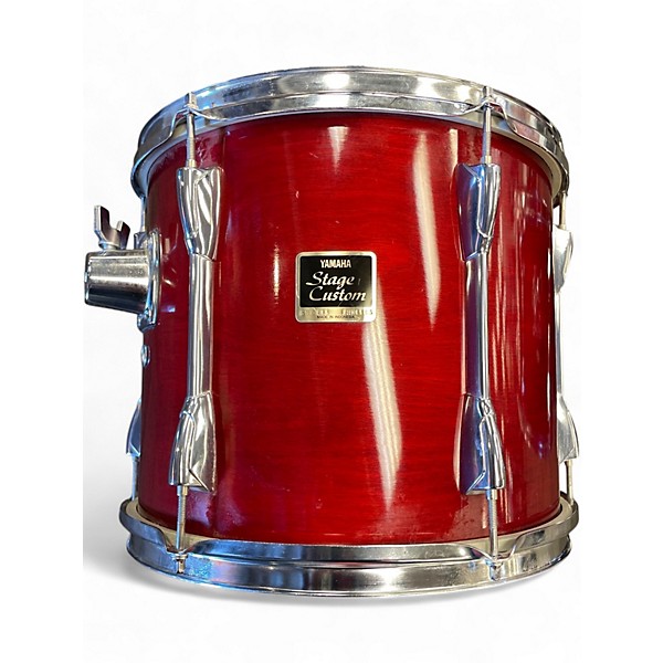 Used Yamaha 5 Piece Stage Custom Cranberry Red Drum Kit