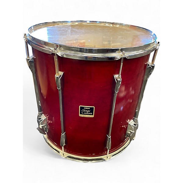Used Yamaha 5 Piece Stage Custom Cranberry Red Drum Kit