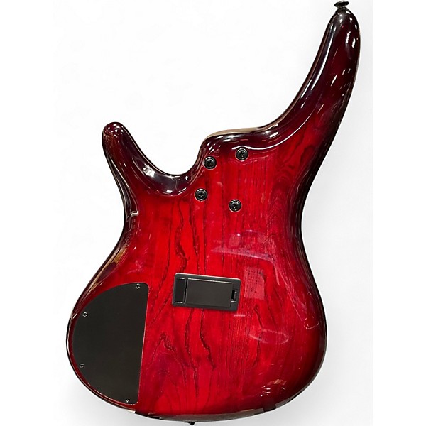 Used 2021 Ibanez anb205 Candy Apple Red Electric Bass Guitar