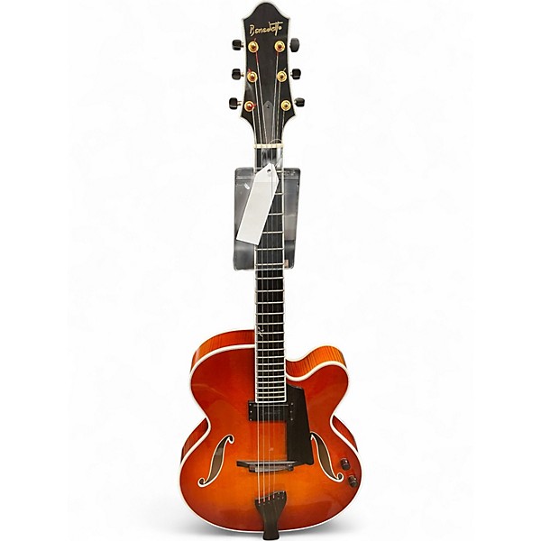 Used Benedetto Guitars bravo deluxe Amber Hollow Body Electric Guitar