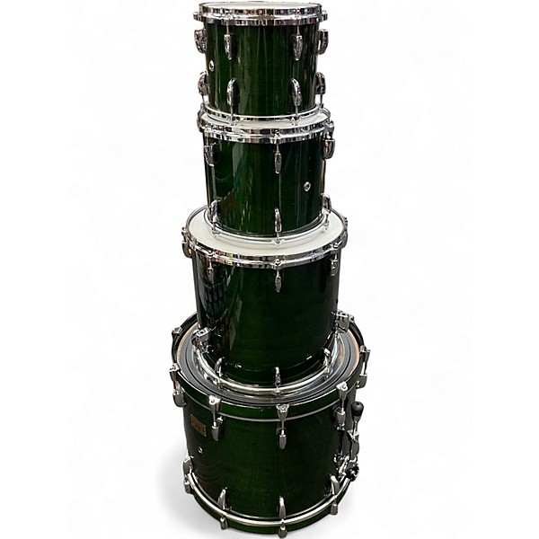 Used Pearl 4 Piece Masters Custom Extra MRX Emerald Mist Drum Kit