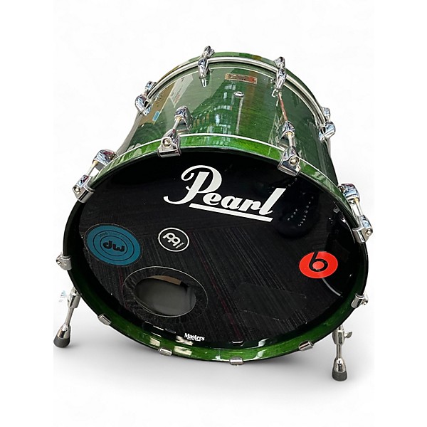 Used Pearl 4 Piece Masters Custom Extra MRX Emerald Mist Drum Kit