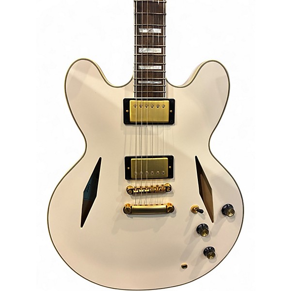 Used Epiphone EMILY WOLFE SHERATON Aged Bone White Hollow Body Electric Guitar