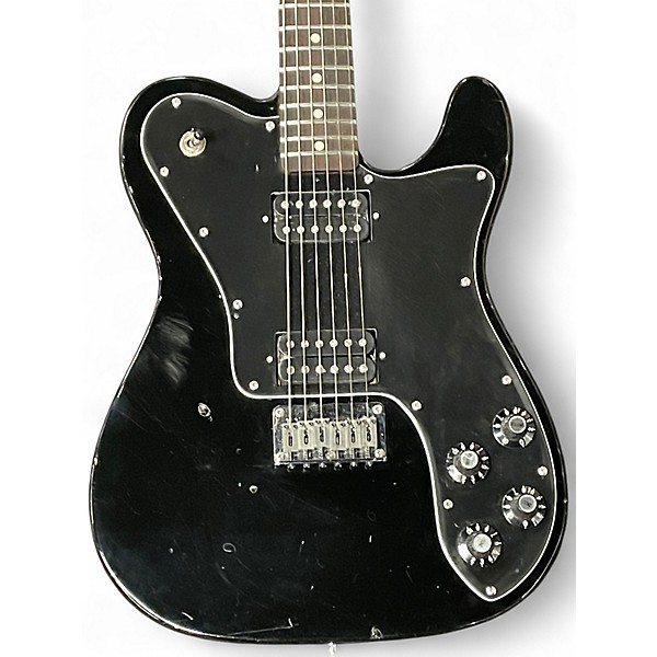 Used Partscaster T style HH Black Solid Body Electric Guitar