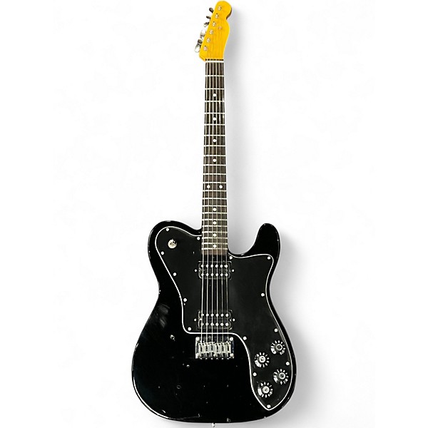 Used Partscaster T style HH Black Solid Body Electric Guitar