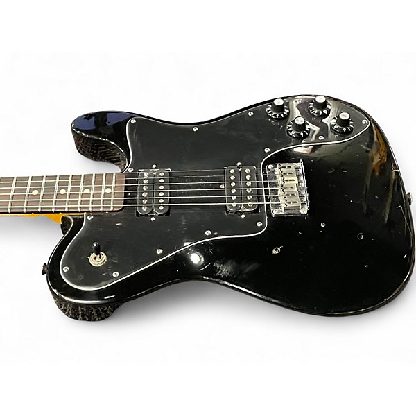 Used Partscaster T style HH Black Solid Body Electric Guitar