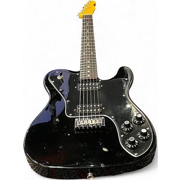 Used Partscaster T style HH Black Solid Body Electric Guitar