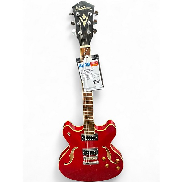 Used Washburn HB30 Cherry Hollow Body Electric Guitar
