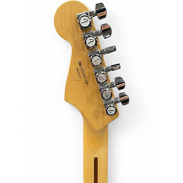 Used 2013 Fender American Deluxe Stratocaster Olympic Pearl Solid Body Electric Guitar