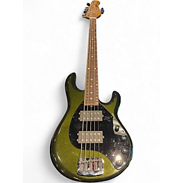Used Ernie Ball Music Man Stingray HH 5 String Fallout Green Electric Bass Guitar
