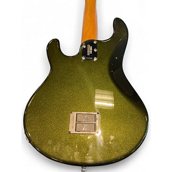 Used Ernie Ball Music Man Stingray HH 5 String Fallout Green Electric Bass Guitar