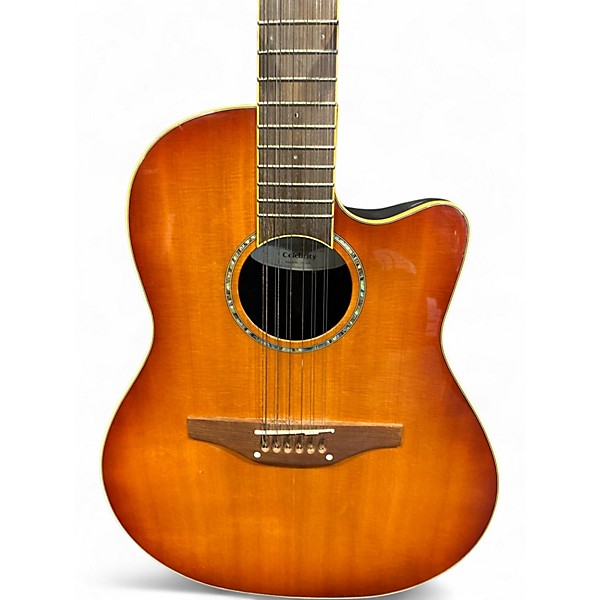 Used Ovation CC245 Celebrity 2 Color Sunburst 12 String Acoustic Electric Guitar