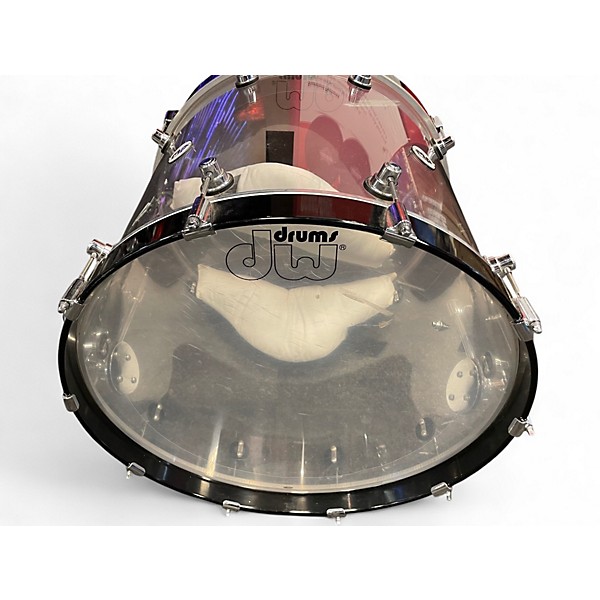 Used DW 5 Piece Design Series Acrylic Clear Drum Kit