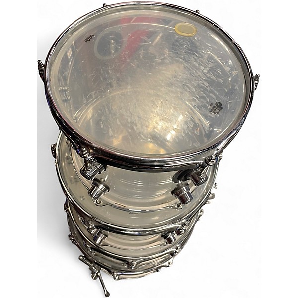 Used DW 5 Piece Design Series Acrylic Clear Drum Kit