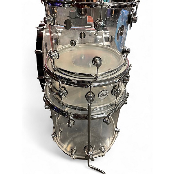 Used DW 5 Piece Design Series Acrylic Clear Drum Kit