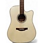 Used Takamine gd37ce Pearl White Acoustic Electric Guitar