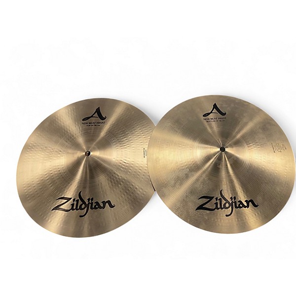 Used Zildjian 14in A Custom New Beat Hi Hat Pair Cymbal