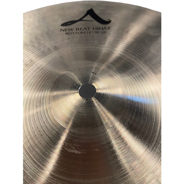 Used Zildjian 14in A Custom New Beat Hi Hat Pair Cymbal
