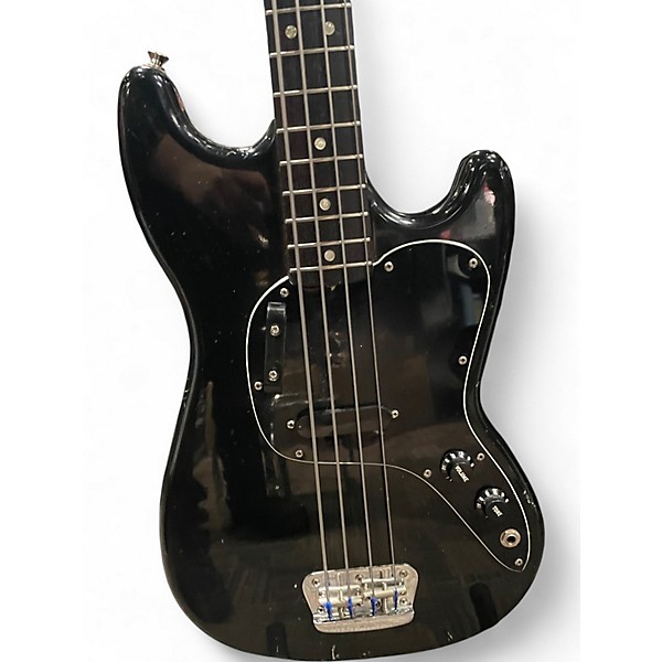 Vintage 1978 Fender Musicmaster Black Electric Bass Guitar