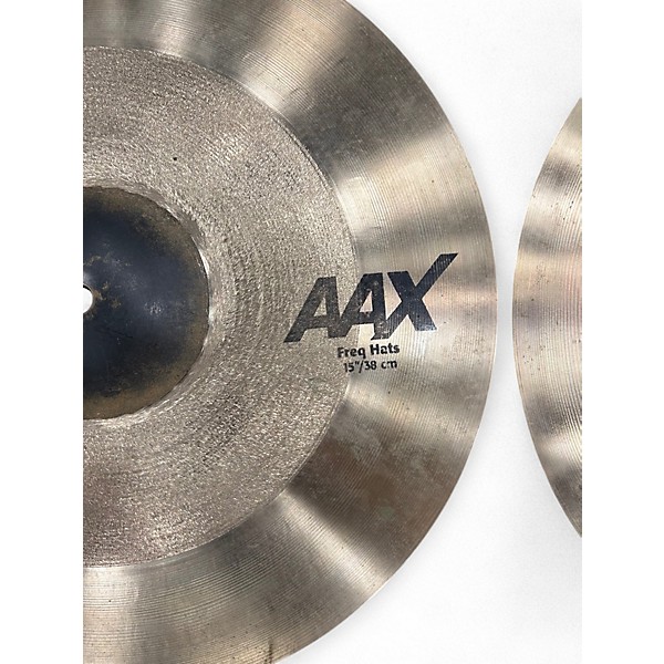 Used SABIAN 15in AAX Freq Hi-Hat Pair Cymbal
