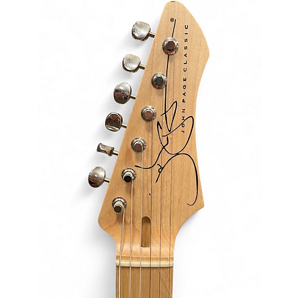 Used John Page Classic DOUBLE CUT Antique White Solid Body Electric Guitar