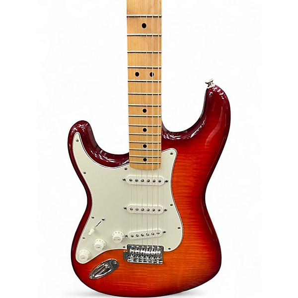 Used Fender Standard Stratocaster Plus Top Left Handed aged cherry burst Electric Guitar