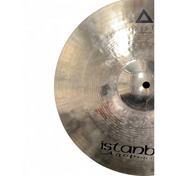 Used Istanbul Agop 15in xist 15in power hi hat pair Cymbal