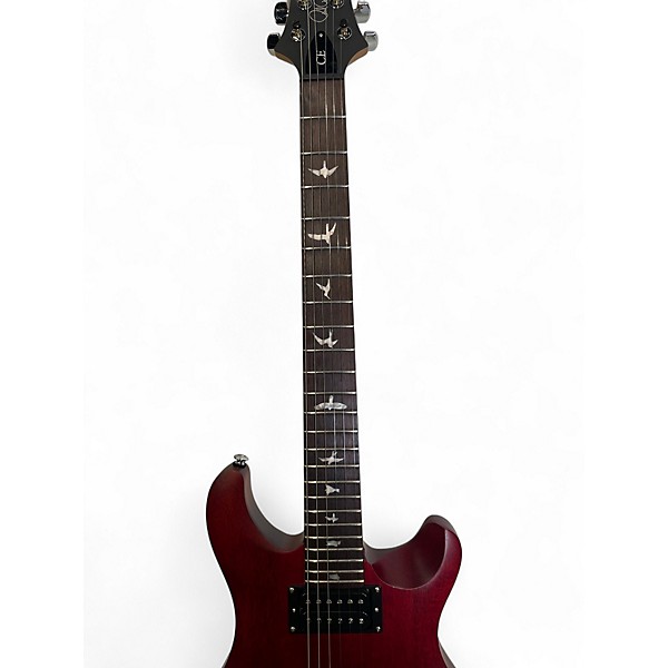 Used PRS SE CE Satin Red Solid Body Electric Guitar