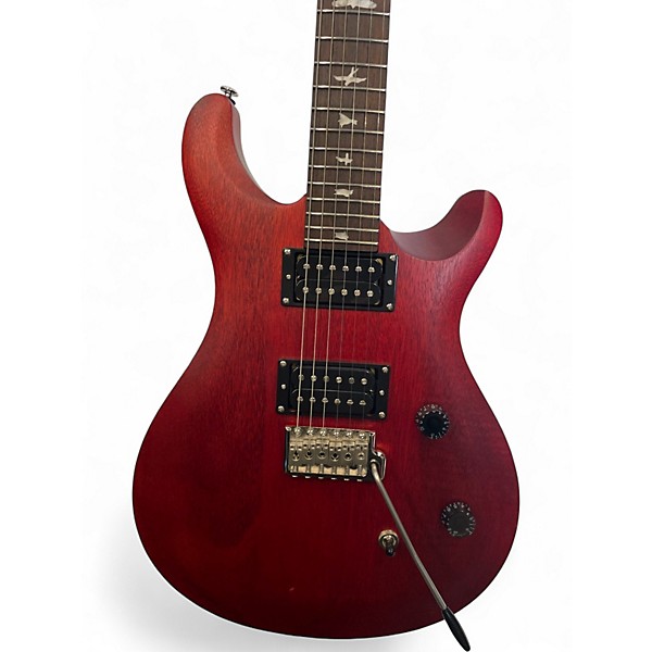Used PRS SE CE Satin Red Solid Body Electric Guitar