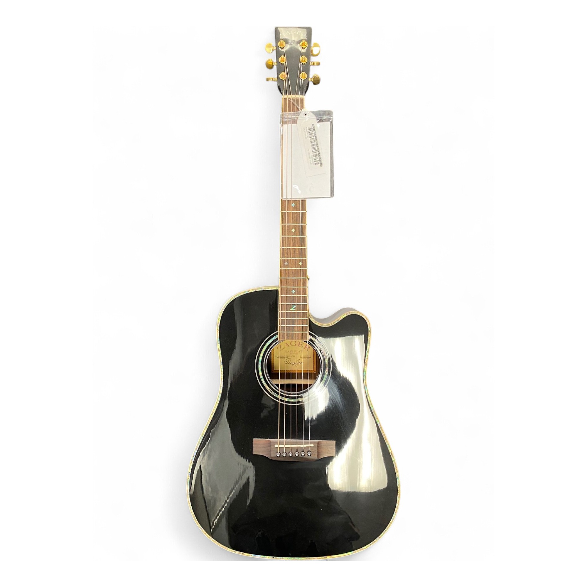 Used Zager ZAD-900CE Black Acoustic Guitar Black | Guitar Center