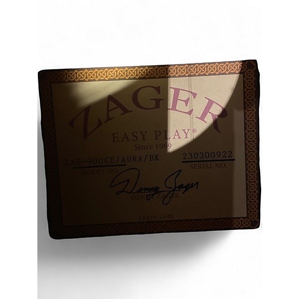 Used Zager ZAD-900CE Black Acoustic Guitar