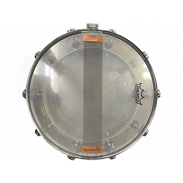 Used Fibes 7X14 Acrylic Snare Clear Drum