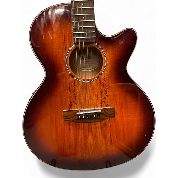 Used Mitchell MX430SM Spalted Maple Acoustic Electric Guitar