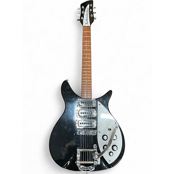 Vintage 1980s Rickenbacker 325 Black Solid Body Electric Guitar