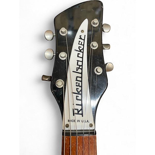 Vintage 1980s Rickenbacker 325 Black Solid Body Electric Guitar