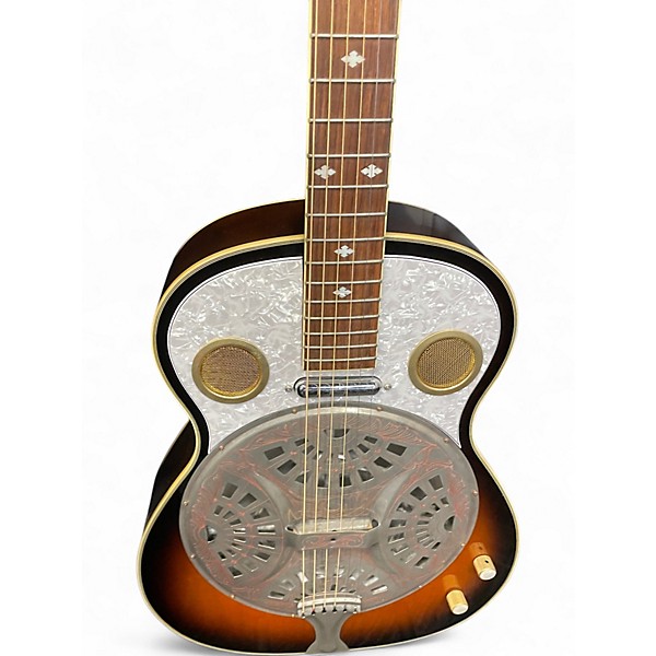 Used Rogue Classic Spider Resonator 2 Color Sunburst Acoustic Guitar
